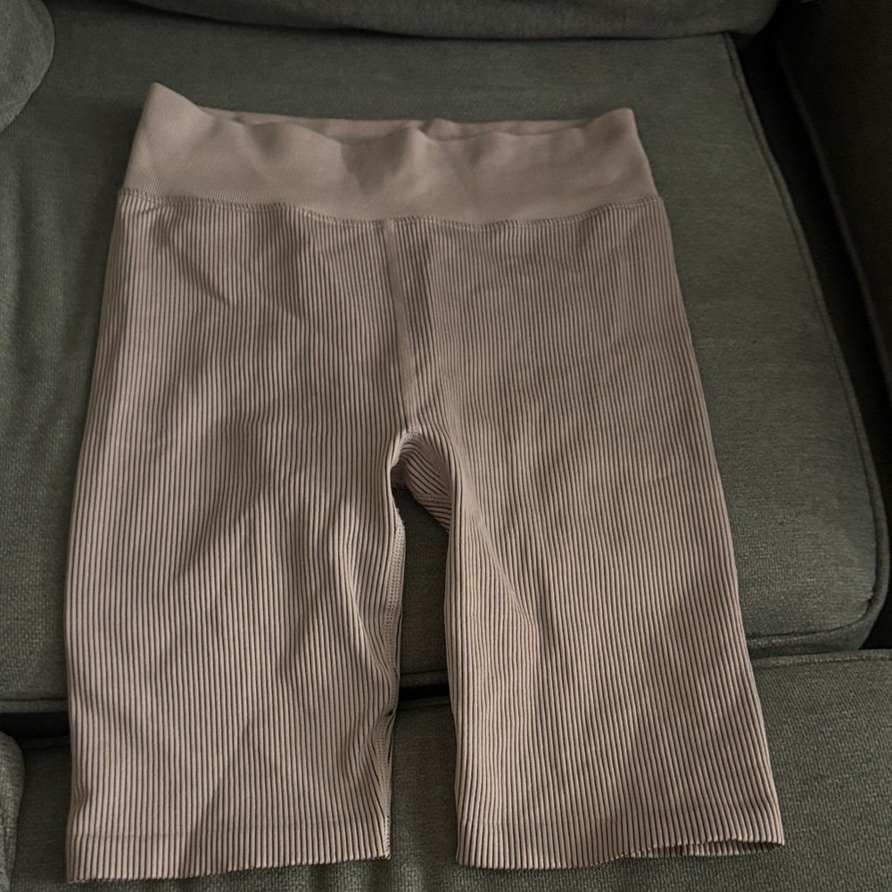 Calvin Klein Ribbed Mauve Bike Shorts
